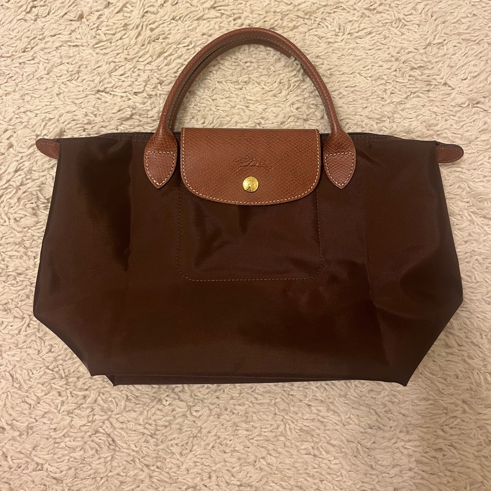 Longchamp S Le Pliage Original Brown Handbag